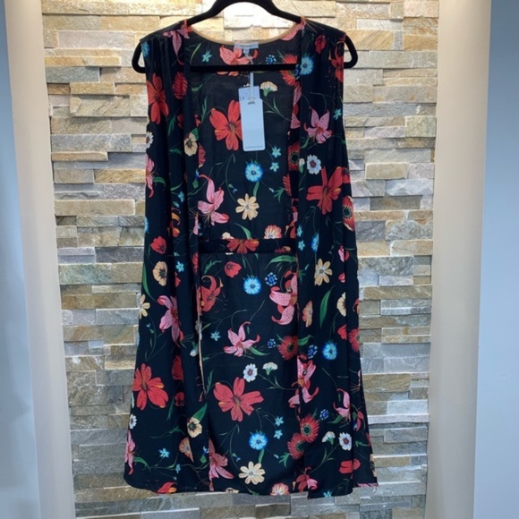 PLEIONE FLORAL Open Cradigan Vest Duster - Picture 2 of 6